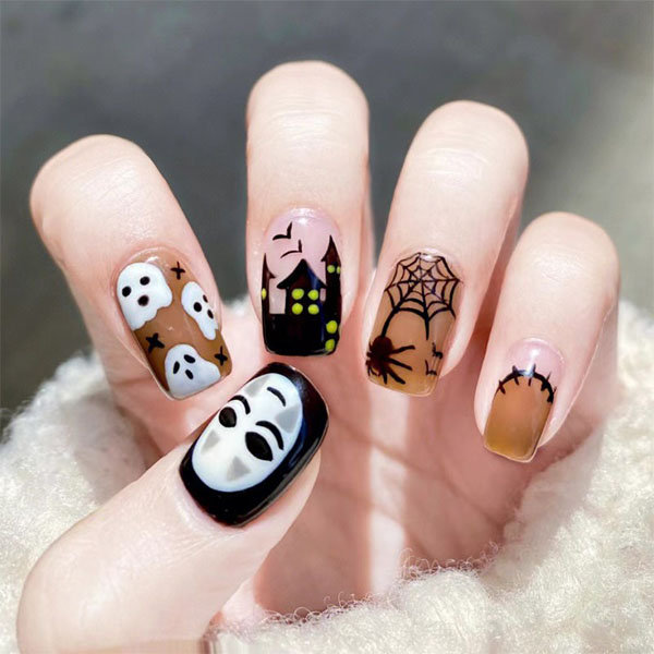 Simple Halloween Nail Art Pictures, Photos, and Images for Facebook,  Tumblr, Pinterest, and Twitter