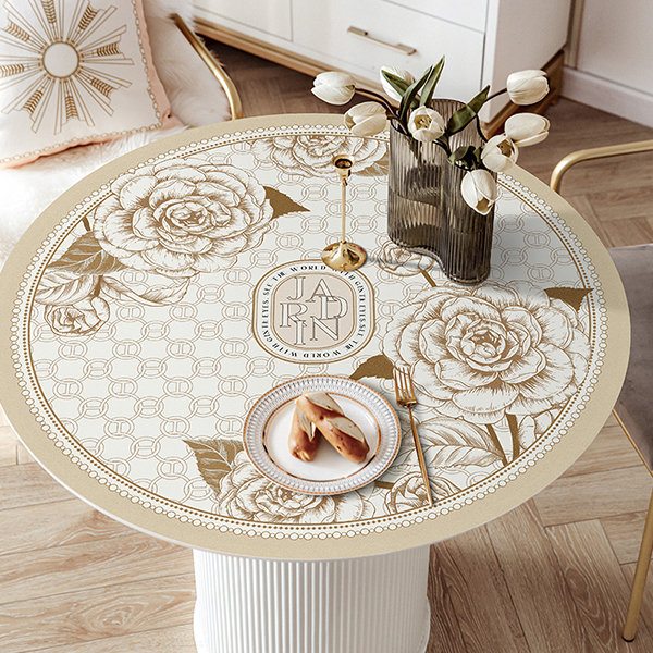 Round Floral Table Mat - PU Leather - 4 Patterns - 3 Sizes - ApolloBox