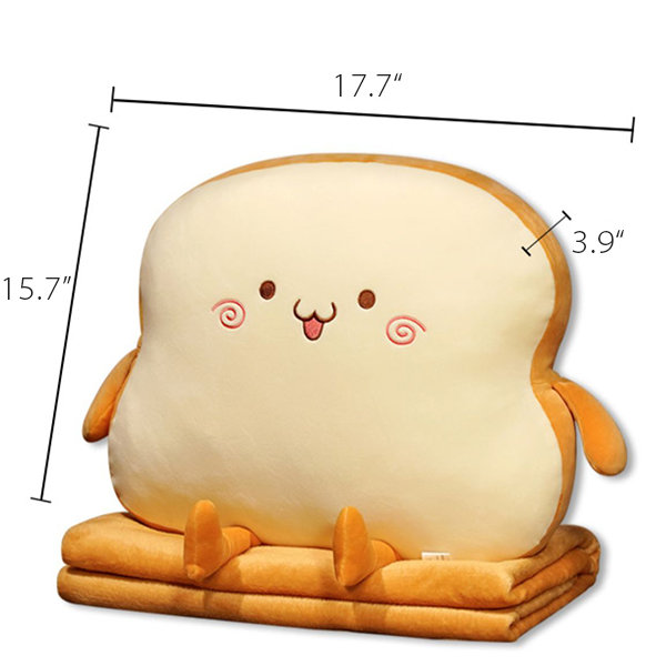 Cartoon Toast Seat Cushion - Back Cushion - 4 Patterns from Apollo Box