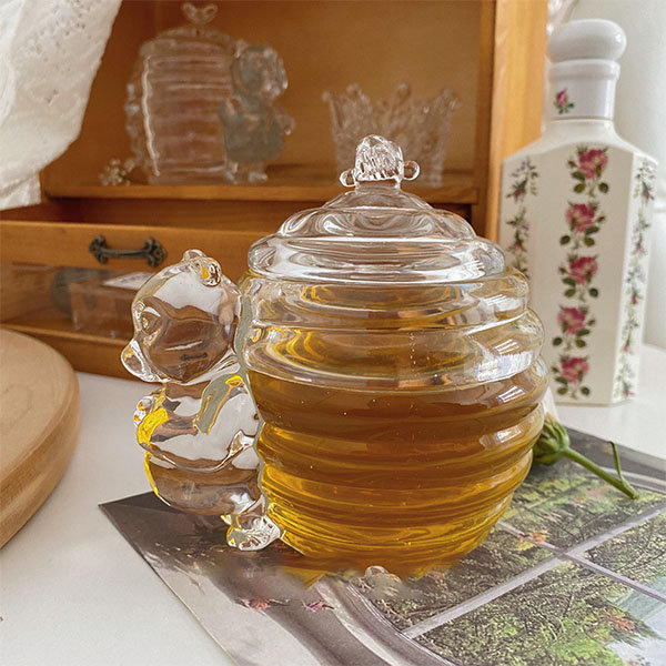 Glass Sealed Jar - With Wooden Lid And Spoon - Acacia from Apollo Box