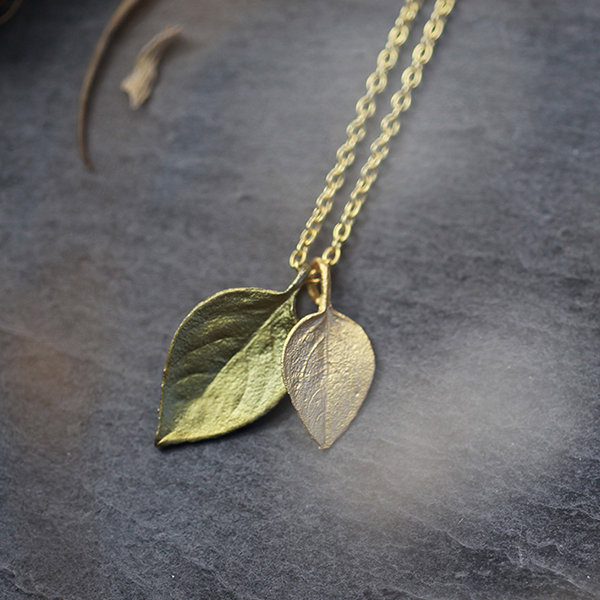 Basil Leaves Inspired Necklace Bronze ApolloBox