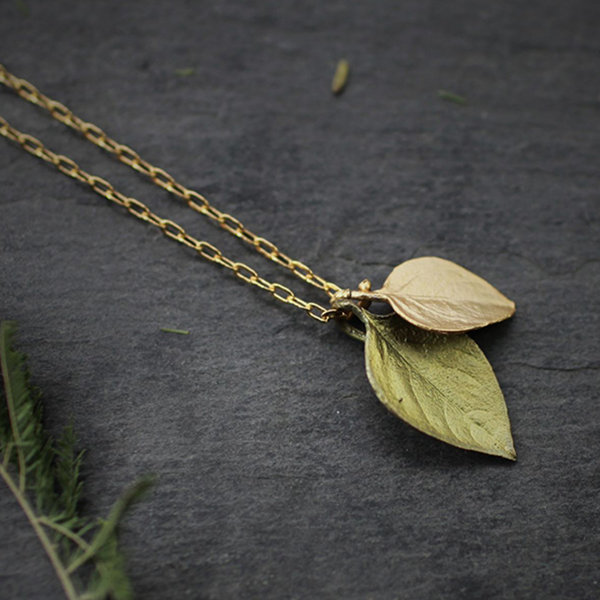 Basil Leaves Inspired Necklace Bronze ApolloBox