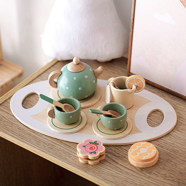 Mini Teapot Cup Plate,Simulation Dining Ware Accessories Toys,Dollhouse  Miniature Porcelain Tea Cup Ornaments Flower