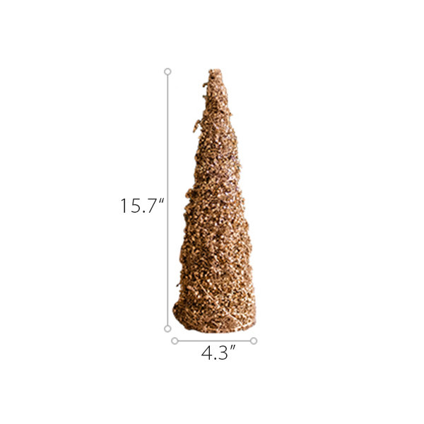 Golden Rattan Christmas Tree - Foam - 2 Sizes - ApolloBox