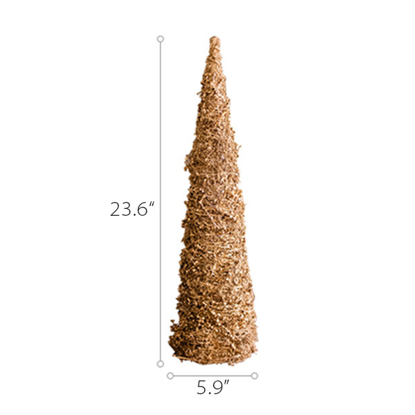 Golden Rattan Christmas Tree - Foam - 2 Sizes - ApolloBox