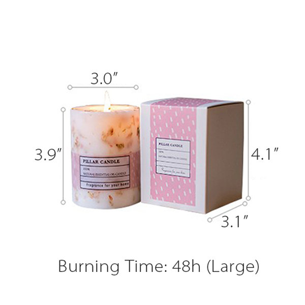 Flower Scented Candle - Wax - Essential Oil - 2 Sizes from Apollo Box