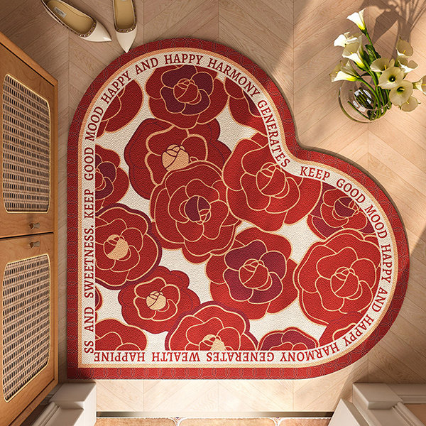 Non Slip Heart Rug - 4 Patterns - 2 Sizes image