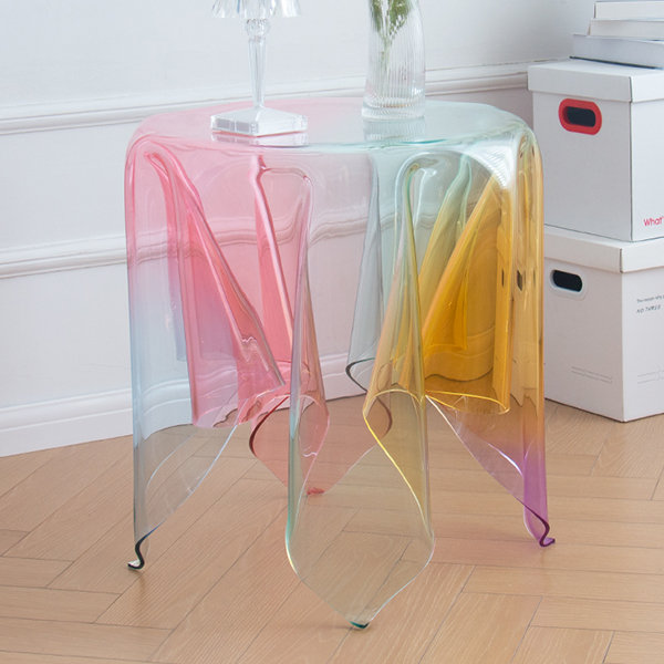 Colorful Side Table - Acrylic - 2 Size Options 
