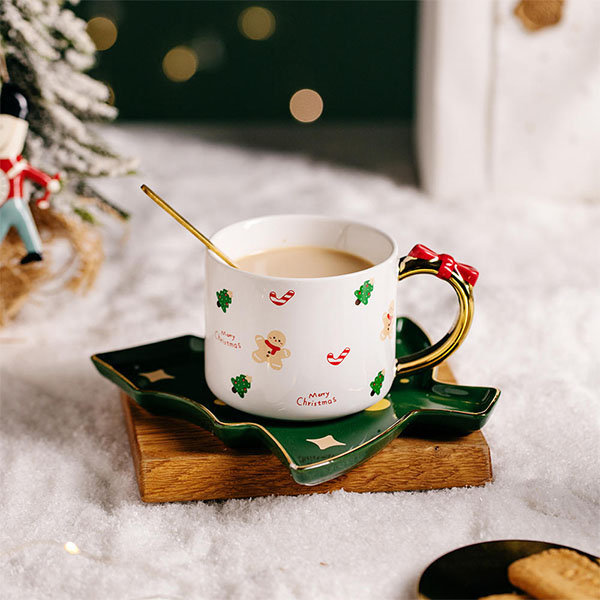 Cute Christmas Mug - Ceramic - Thickened Bottom Design from Apollo Box