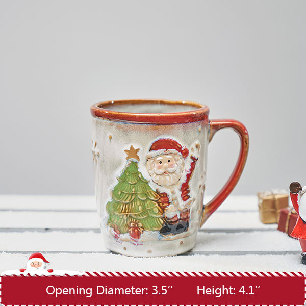 Cute Christmas Mug - Ceramic - Thickened Bottom Design from Apollo Box