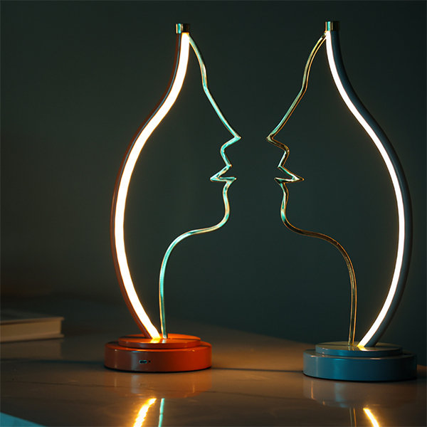 Human Face Decorative Lamp - Metal - Glass - Linear Dimming