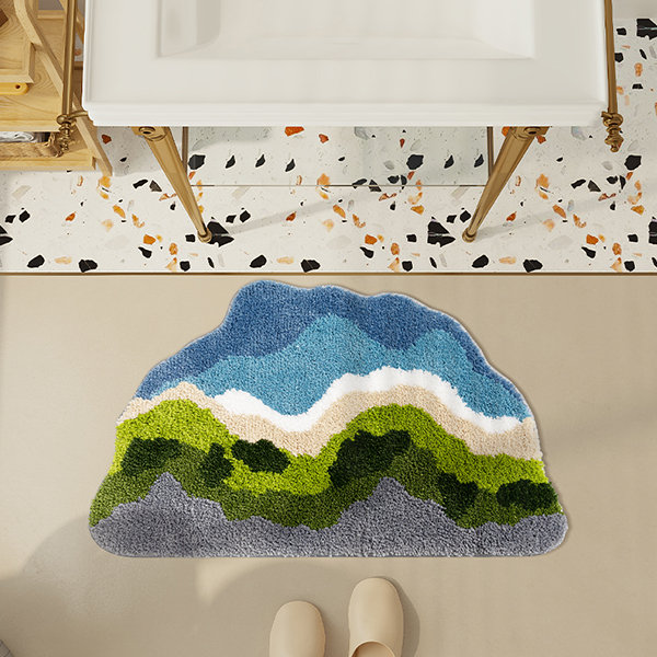 Plush Absorbent Floor Mat - Synthetic Fiber - 10 Styles Available -  ApolloBox