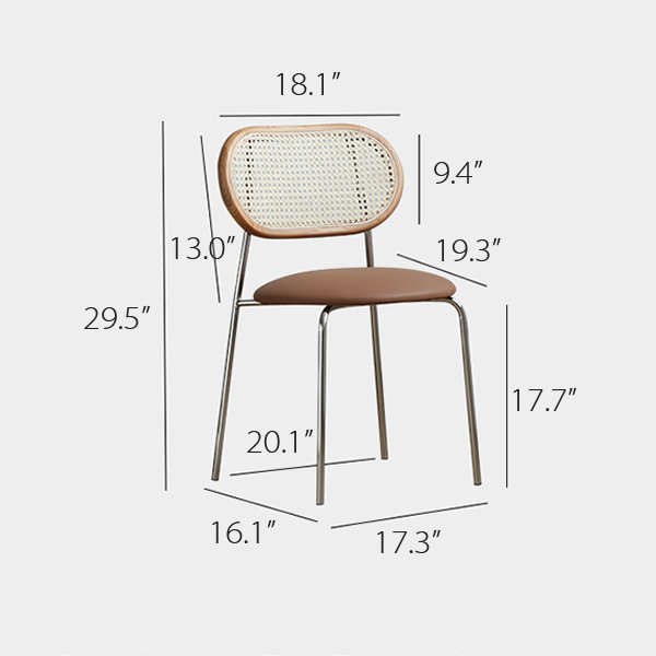 Stainless Steel Rattan Dining Chair - ApolloBox