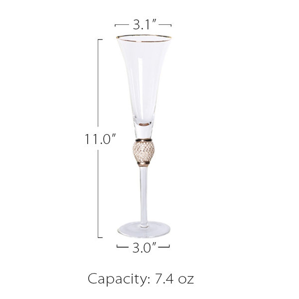 Electroplated Wine Glass - Champagne Flute from Apollo Box