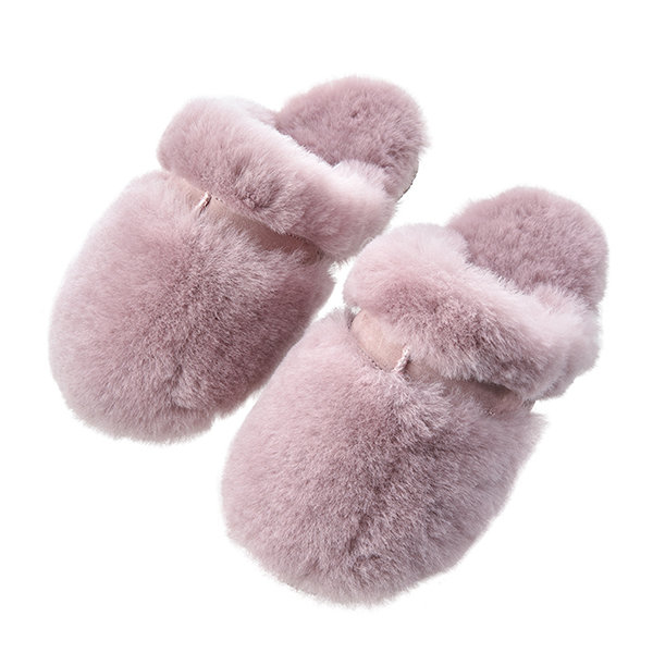 Warm Slippers - Wool - Pink - Beige - 3 Colors - 3 Sizes - ApolloBox