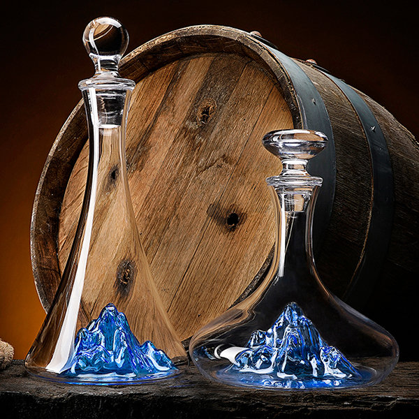Creative Wine Set - Iceberg Design - Crystal Glass - Goblet - Decanter from  Apollo Box