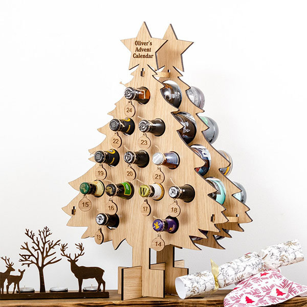Wood　Sizes　Rack　Christmas　Wine　Countdown　ApolloBox
