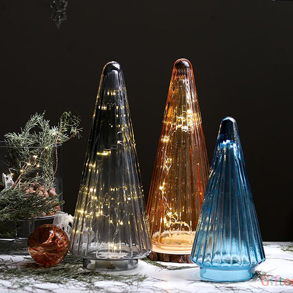 Mini LED Lights Christmas Tree Decorations - Glass - Wood - Plastics -  ApolloBox