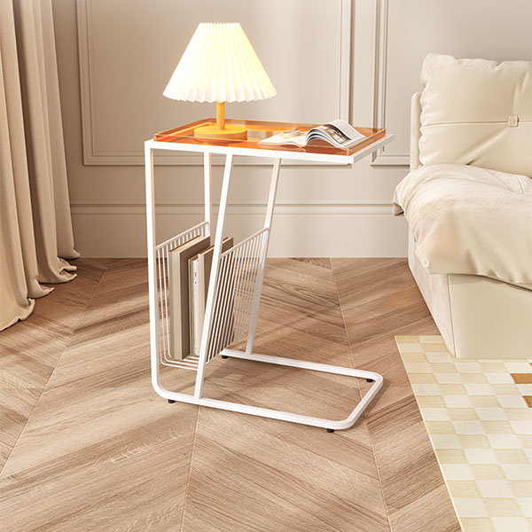 Acrylic c deals shape accent table