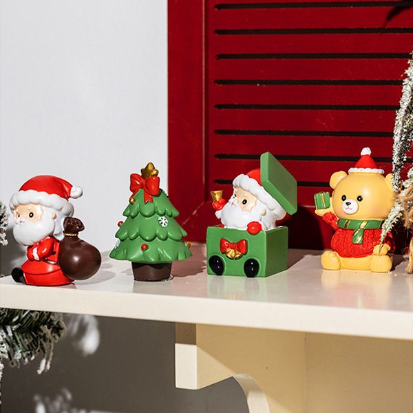 Christmas Home Office Desk Ornament Decoration Christmas Resin Craft Small  Pendant Santa Clausss Gives Gifts Home Office Desk Decoration Resin Santa