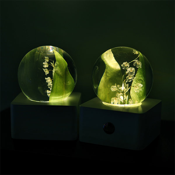 Lily Of The Valley Night Light - Glass - 2 Sizes from Apollo Box