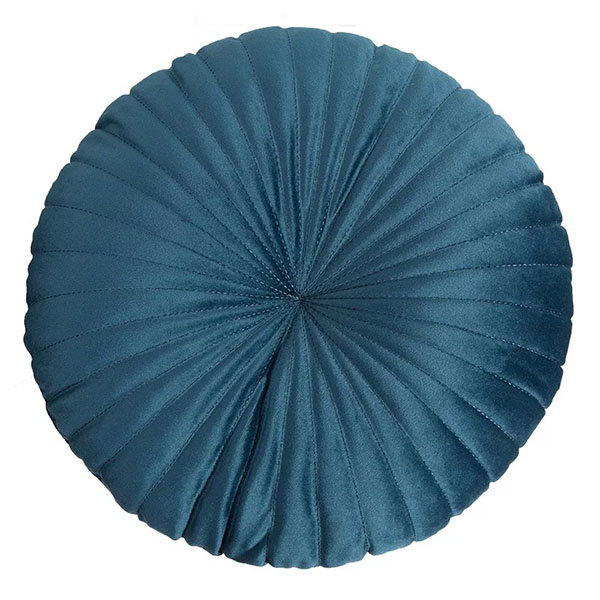 Pumpkin Shaped Velvet Throw Pillow - Polyester - Pink - Blue - ApolloBox