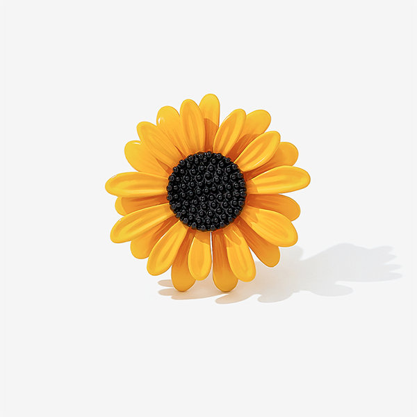 Pretty Sunflower Brooch - Alloy