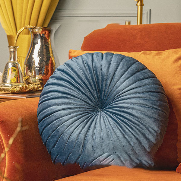 Ball Throw Pillow - Velvet - Gray - White - 6 Colors - ApolloBox