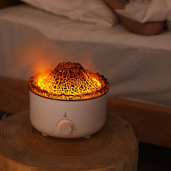 3D Volcano Simulation Flame Air Humidifier USB Ultrasonic Fire