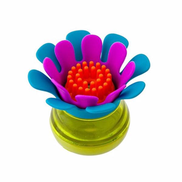 Vigar Flower Power Dish Brush With Holder Pink