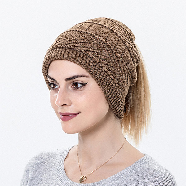 Woolen Yarn Ear Protection Hat - Blended Fabric - Multifunctional ...