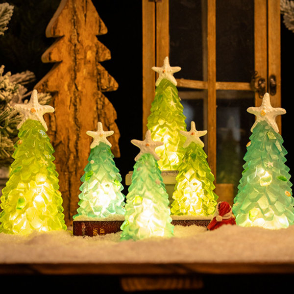 Glass Christmas Tree - LED Light - 2 Sizes - ApolloBox