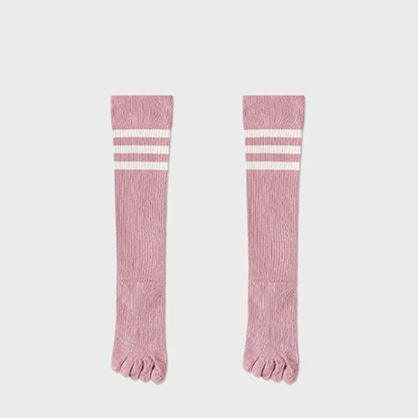 Oberon Vog Socks - Pink/Black | Knee-high optical illusion sock | Fluevog  Shoes