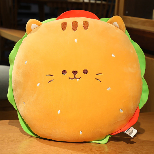 3D Plush Burger Pillow Creative Cushion Car Seat Cushion Soft