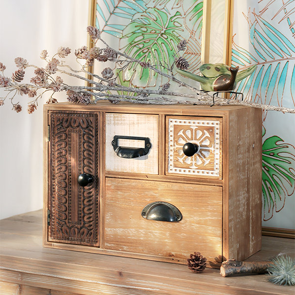 Vintage Jewelry Storage Box - 5 Drawers - Black Walnut - Wood from Apollo  Box