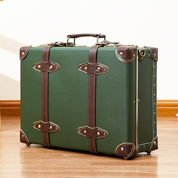 Vintage Suitcase - PU Leather - Metal - Beige - Brown - 7 Colors from  Apollo Box