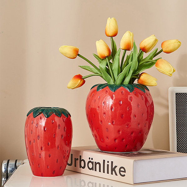 Strawberry Ceramic Vase - 3 Sizes