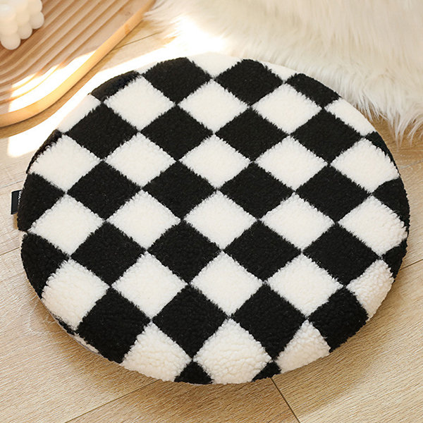 Checkerboard Cushion - Memory Foam - Black - Brown - 4 Colors - 3 Patterns