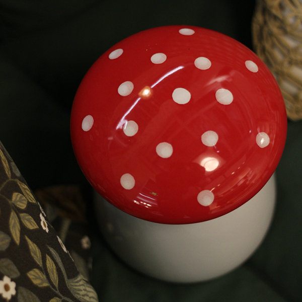 Mushroom Inspired Storage Jar - Ceramic - Lid Included - ApolloBox