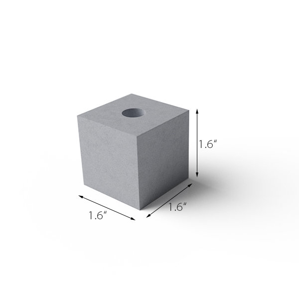 Cube Concrete Pen Holder - House - Cuboid