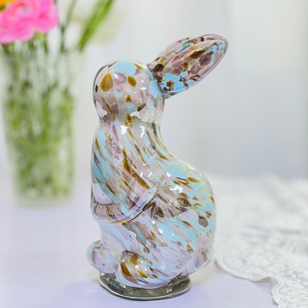 Handmade Rabbit Desktop Ornament Glass 6 Patterns ApolloBox   THybNArray 11 