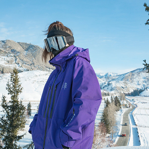 Waterproof Ski Jacket - Blended Fabric - Green - Black - Purple - ApolloBox