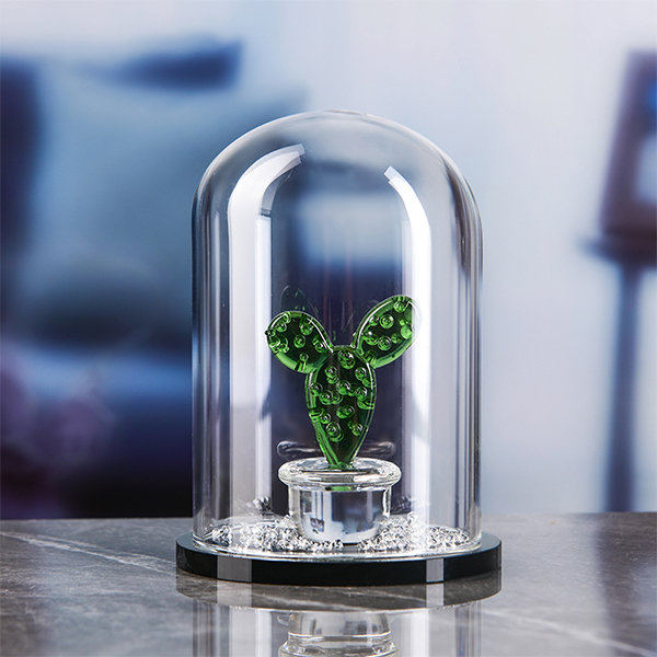Cactus Desktop Decoration - Crystal - Green and Transparent - ApolloBox