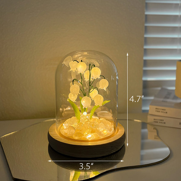 Lily Of The Valley Night Light - Glass - 2 Sizes from Apollo Box