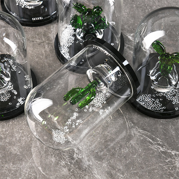 Cactus Desktop Decoration - Crystal - Green and Transparent - ApolloBox