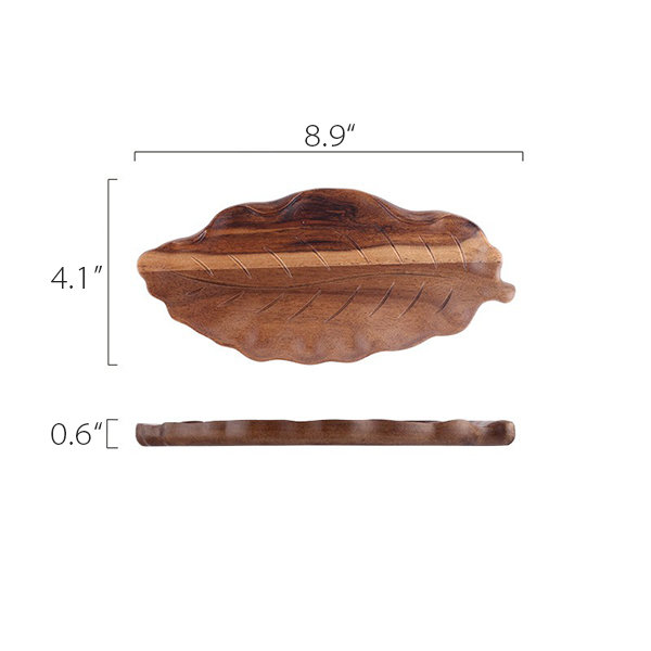 Leaf Plate - Wood - 4 Sizes