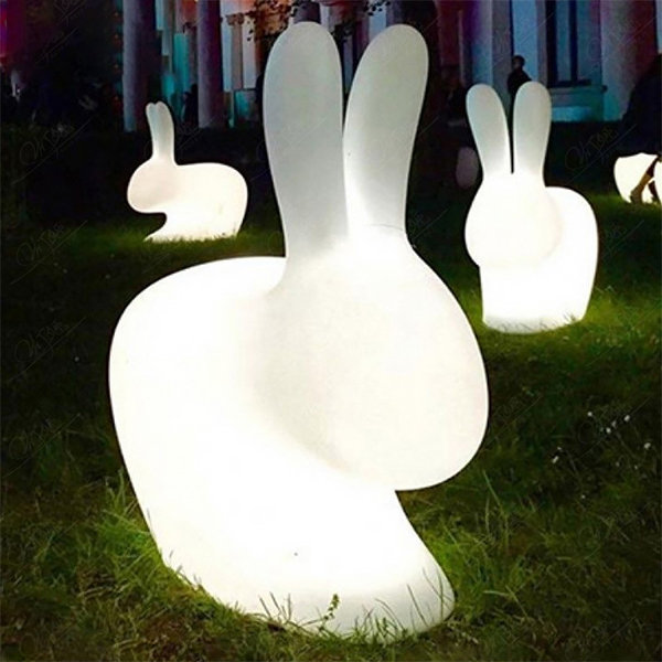 Rabbit Outdoor Garden Lamp - LED - ApolloBox White 