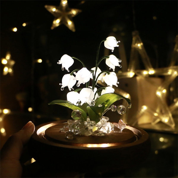 Lily of The Valley Night Light - Plastic - Glass - Wood from Apollo Box