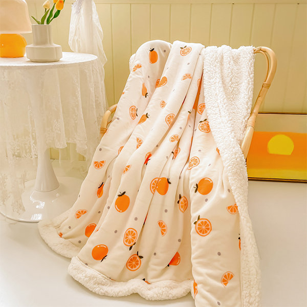 Milk Fleece Blanket - Orange - Bow - 6 Patterns from Apollo Box