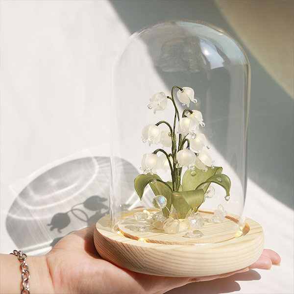 Lily of The Valley Flowers Night Light DIY Battery Operated Dome